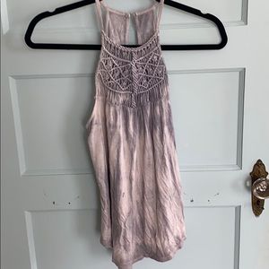 Halter neck tie dye tank